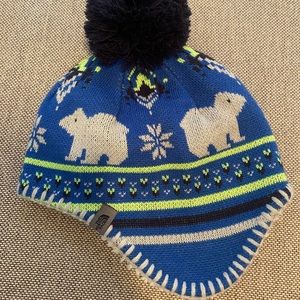 The North Face fleece lined pom pom beanie